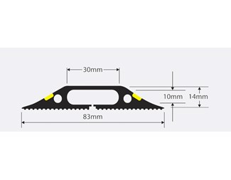  Gulvlist 83 mm 30 x 10 mm med gulmerking (1,8 m rull)