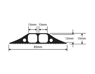 Gulvlist 2 x 13 mm x 15 mm (9 m rull)