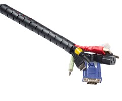 Hvit 2,5 m kabelbeskyttelse til kablene dine (25 mm)