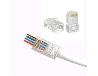 Cat6 RJ45 rundkabel, flertrådet/solid UTP