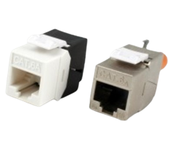 Keystone RJ45 Cat.6A, svart