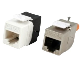 Keystone RJ45 Cat.6A, svart