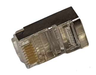 Cat5E RJ45 rundkabel, flertrådet/solid  STP (1,0 mm)