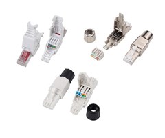 RJ45 Cat.5e med slitskontaktering, kräver ej verktyg