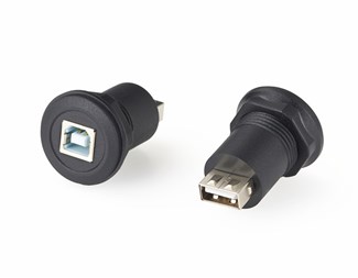 Panelkontakt USB B hunn 2.0 - USB A hunn 2.0