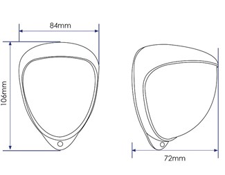 Svart, utendørskapslet IP55