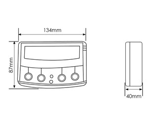 DygiZone hvitt kontrollpanel for lyssystem