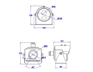 2MP utomhuskamera i rostfritt stål med 3,6mm lins 8 m kabel