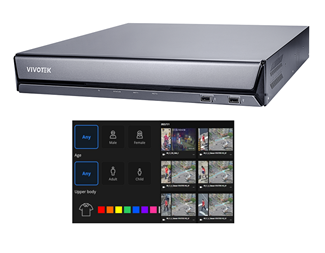 16 kanalers NVR, H.265, 16xPoE, 2xRJ45 (Gb) plats för 4xHDD