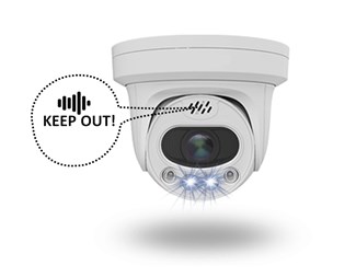 Høyttaler, 2,8–13,4 mm, IR 30 m, strobelys, IP66, WDR120
