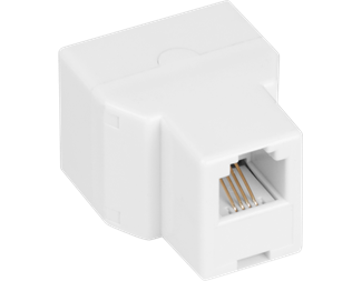 Rettkoblet: RJ11 (6/6), T-kobling