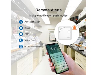 Wi-Fi-sensor for temperatur, luftfuktighet, lux, vibrasjon