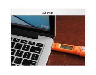 USB Temperatur datalogger med larmfunktion -30°C till +70°C