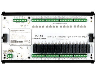 16 Relay SPST, 16 Digital og 4 Analog Input