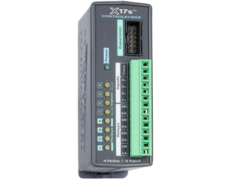 4 relé (125VAC, 30VDC), 4 innganger (3-26VDC) 9-28 VDC