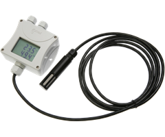 RS485 temperatur & luftfuktsensor utendørs, display, 1m kabel