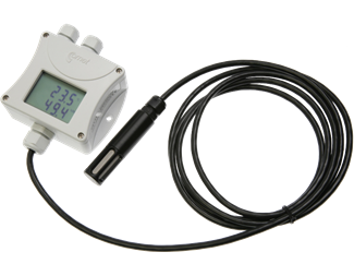 RS485 temperatur & luftfuktsensor utendørs, display, 1m kabel