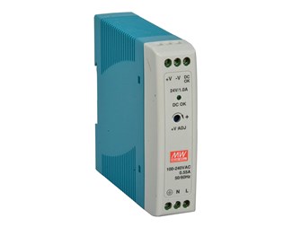 230 VAC/24 VDC, 24 W, -20/+70 °C, DIN-montering