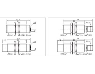 Non flush, 18mm cylinder, distans 20mm, NO, PNP,  M12 ansl