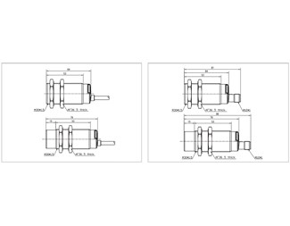 Non flush, distans 15mm, NO, PNP, M30, M12 anslutning