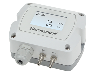 0-2m/s, 4-20mA, 3-tråd, kanalmonterad, display