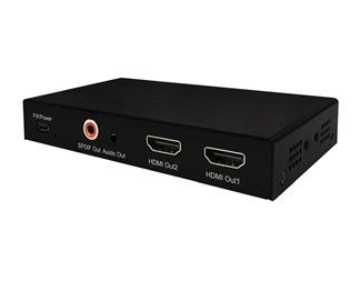 4K @ 60 Hz YUV4:4:4 18 Gbps, 3,5 mm analog- og SPDIF-lyd ut/innebygd
