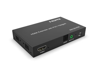 Mottaker, Cat6 inn, HDMI2.0 ut, SPDIF og analog lyd ut, IR