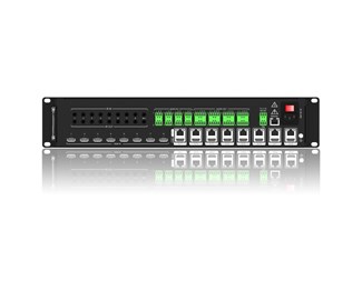 4K 65 m over Cat6, 18G, HDR, Atmos, HDCP2.2, 8 x HDMI Loopout