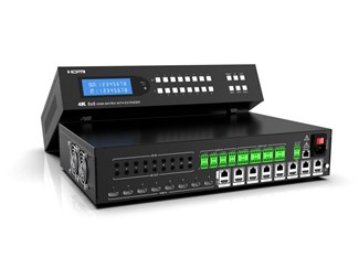 4K 65 m over Cat6, 18G, HDR, Atmos, HDCP2.2, 8 x HDMI Loopout