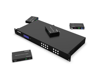 Mottaker, Cat6 inn, HDMI2.0 ut, SPDIF og analog lyd ut, IR