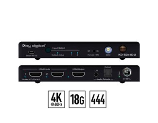 HDMI-svitsj 2 innganger med automatisk veksling