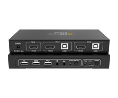 2x1 HDMI KVM Switch for USB 2.0