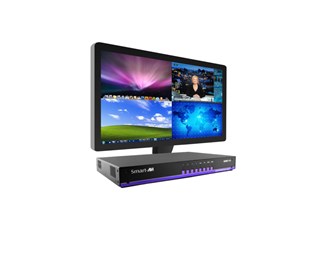 4-portars HDMI, USB KVM Multiviewer med Fast Switching