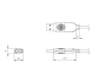 10 m USB 3.0 Aktiv Optisk kabel han-han