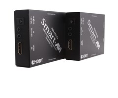 HDMI- og IR-forlenger, pakke med sender (TX) og mottaker (RX)