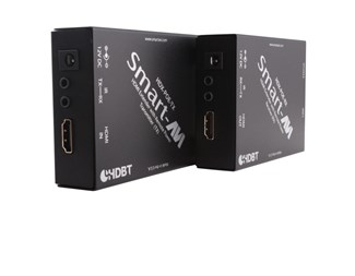 HDMI- og IR-forlenger, pakke med sender (TX) og mottaker (RX)