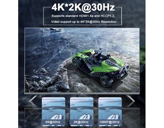 4K@30Hz, Simplex LC MM fiber, 300 m