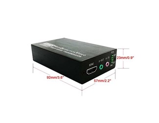 HDMI 1.4 1920x1200@60Hz og lyd (3,5 mm) over fiber (mm)