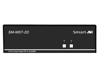2 x DisplayPort 1.2a inn, 2 x HDMI ut, 2 x USB B inn, 2 x USB A 1.1 ut