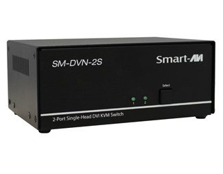 2 DVI-I inn, 1 DVI-I ut, lyd og USB 2.0-støtte