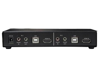 2 HDMI inn, 1 HDMI ut, lyd og USB 2.0-støtte