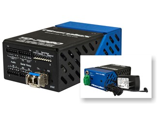 Audio med serie och kontakt data fiberlänk, välj lämplig SFP