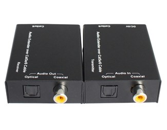 Lydforlenger over Cat5e/6 2.0 eller 5.1 audio