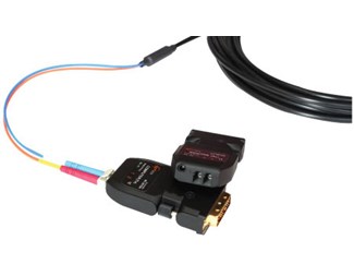 DVI-forlenger 2-fiber, sender og mottaker