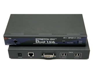 Dual Link DVI-förlängare fiber upp till 2km