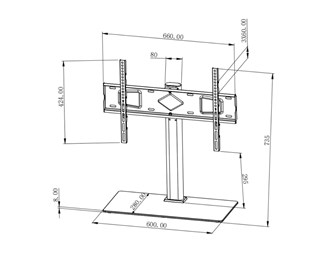 32''-65'' Monitor eller TV , Max 45kg