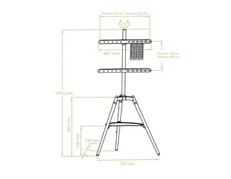 32-65'' Skjerm 25kg VESA Max: 600x400