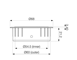 Svart, Ø60mm, Borst, Medium