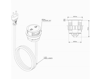 Hvit dobbel USB-C lader QC3.0 30W