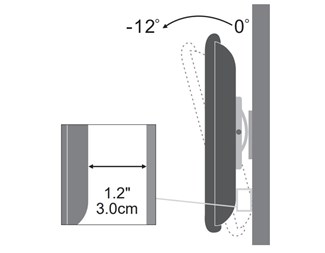 13''-30'' tiltbar veggfeste max 15kg